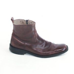 KENNETH COLE "Micro Wave" side zip brown Chelsea boots in EUC